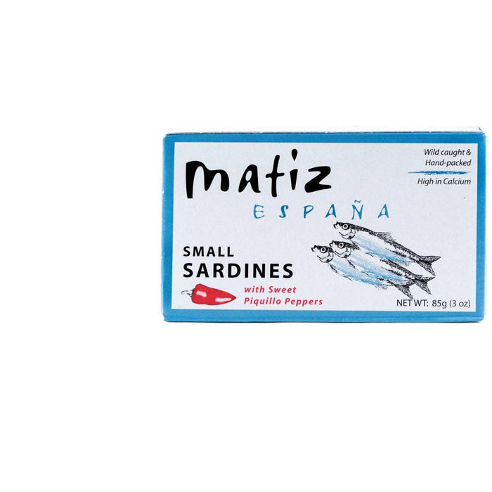 Matiz Espana Small Sardines with Sweet Piquillo Peppers | Specialty Food Items and Unique Gift Ideas for Everyone