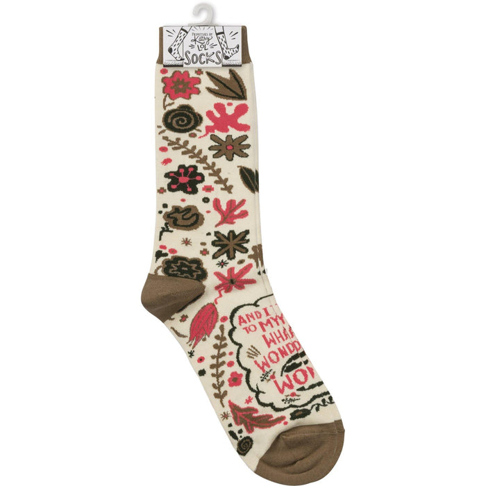 Primitives By Kathy - I Think To Myself What A Wonderful World -  Socks | Specialty Food Items and Unique Gift Ideas for Everyone