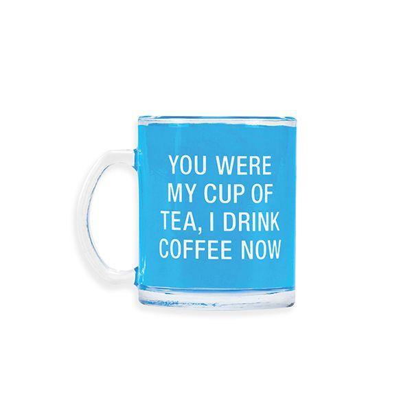 Drink Coffee Now Glass Mug | Specialty Food Items and Unique Gift Ideas for Everyone